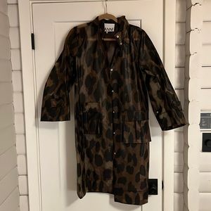 Ganni Animal Print Raincoat sz 34  / Small - only worn once! Perfect condition